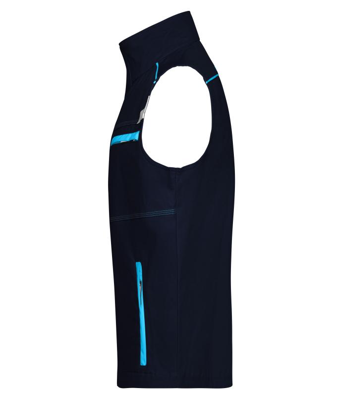 Unisex Workwear Vest - COLOR - Navy/turquoise 8527