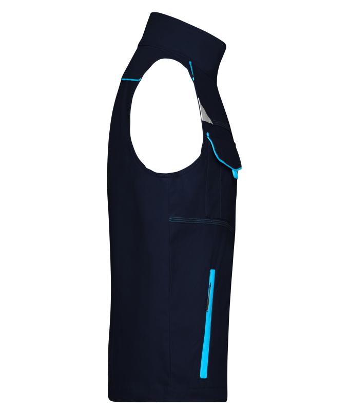 Unisex Workwear Vest - COLOR - Navy/turquoise 8527
