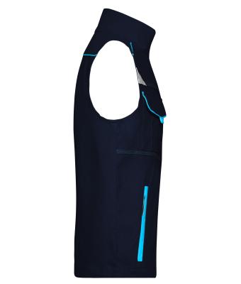 Unisex Workwear Vest - COLOR - Navy/turquoise 8527