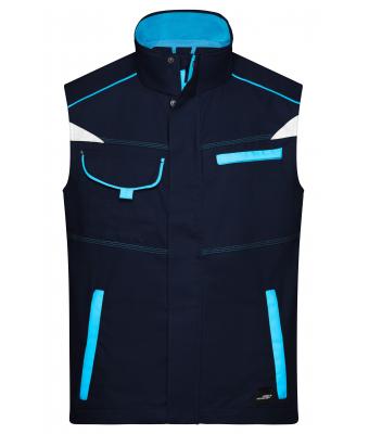 Unisex Workwear Vest - COLOR - Navy/turquoise 8527