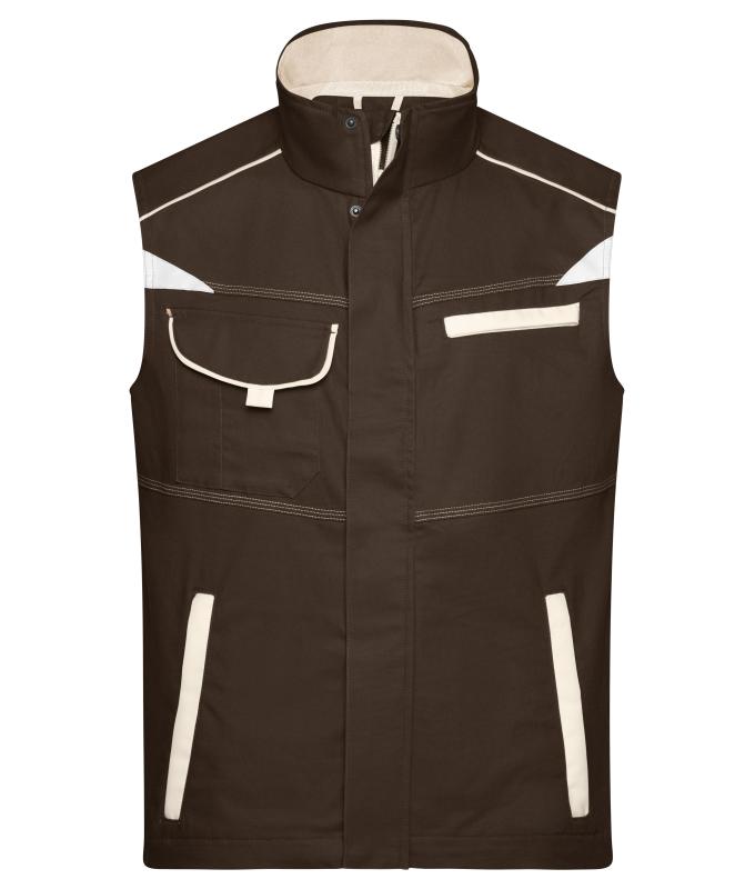 Unisex Workwear Vest - COLOR - Brown/stone 8527