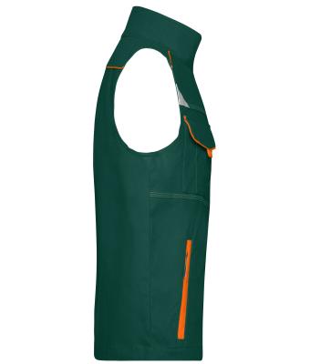 Unisex Workwear Vest - COLOR - Dark-green/orange 8527