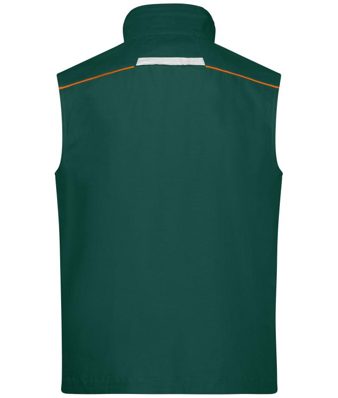 Unisex Workwear Vest - COLOR - Dark-green/orange 8527