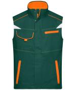 Unisex Workwear Vest - COLOR - Dark-green/orange 8527