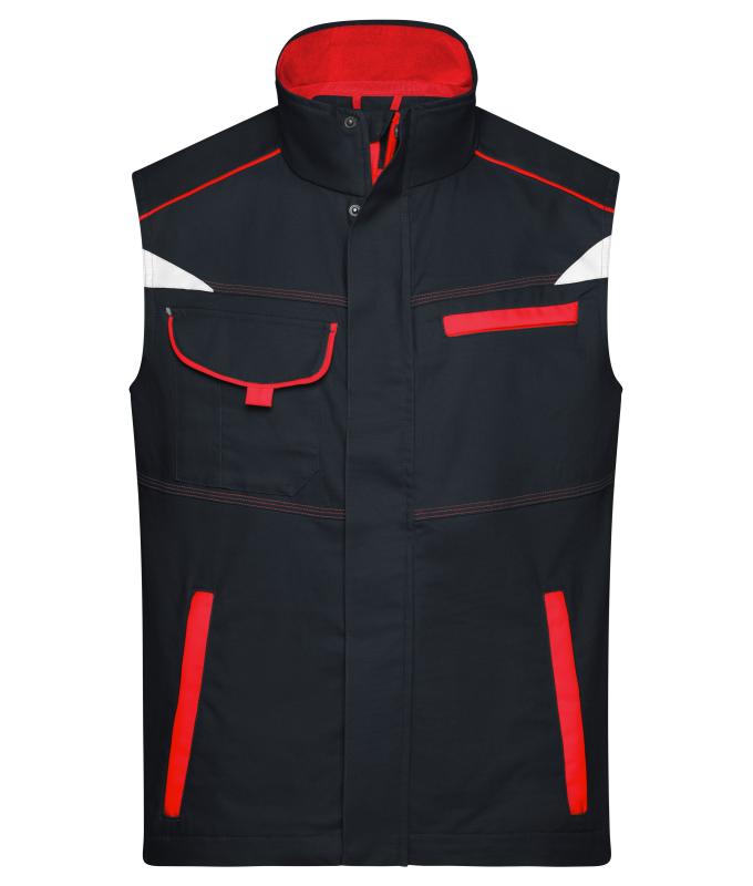 Unisex Workwear Vest - COLOR - Carbon/red 8527