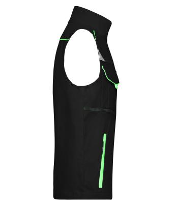 Unisex Workwear Vest - COLOR - Black/lime-green 8527