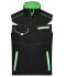 Unisex Workwear Vest - COLOR - Black/lime-green 8527