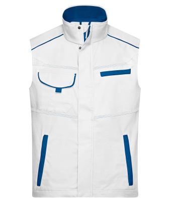 Unisex Workwear Vest - COLOR - White/royal 8527