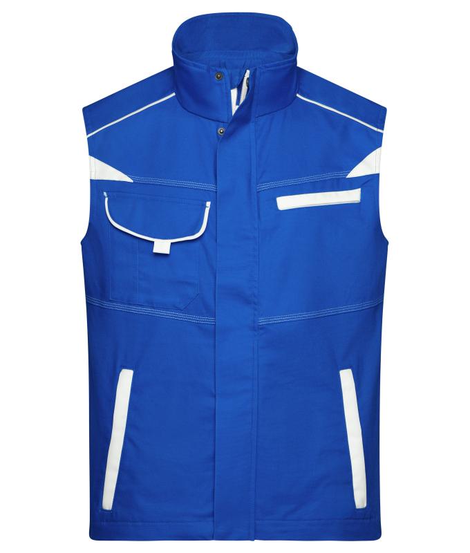Unisex Workwear Vest - COLOR - Royal/white 8527