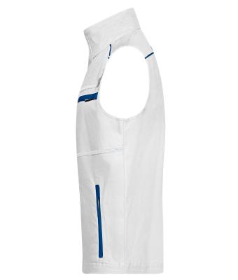 Unisex Workwear Vest - COLOR - White/royal 8527