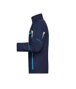 Unisex Workwear Softshell Jacket - COLOR - Navy/turquoise 8528
