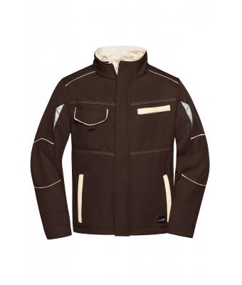 Unisex Workwear Softshell Jacket - COLOR - Brown/stone 8528