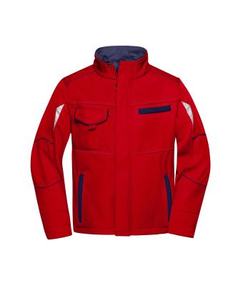 Unisex Workwear Softshell Jacket - COLOR - Red/navy 8528