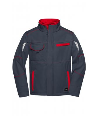 Unisex Workwear Softshell Jacket - COLOR - Carbon/red 8528