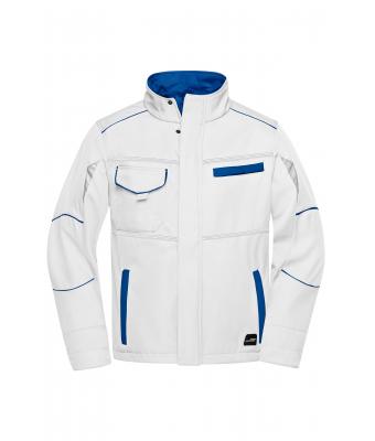 Unisex Workwear Softshell Jacket - COLOR - White/royal 8528