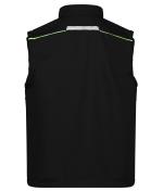 Unisex Workwear Softshell Vest - COLOR - Black/lime-green 8529