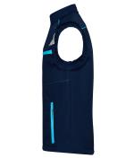 Unisex Workwear Softshell Vest - COLOR - Navy/turquoise 8529