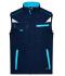 Unisex Workwear Softshell Vest - COLOR - Navy/turquoise 8529