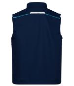 Unisex Workwear Softshell Vest - COLOR - Navy/turquoise 8529
