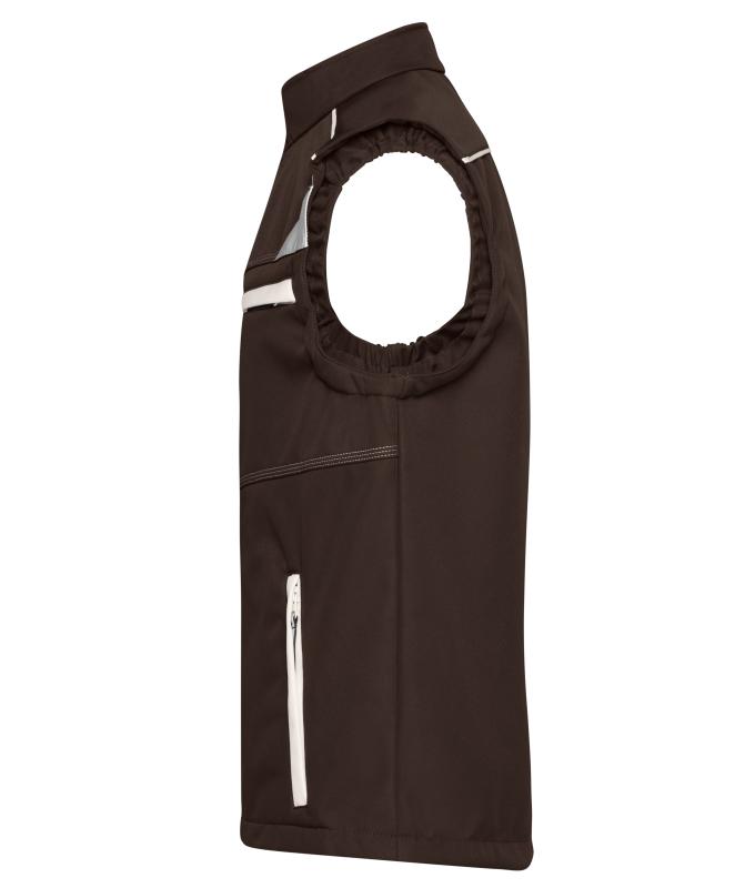 Unisex Workwear Softshell Vest - COLOR - Brown/stone 8529