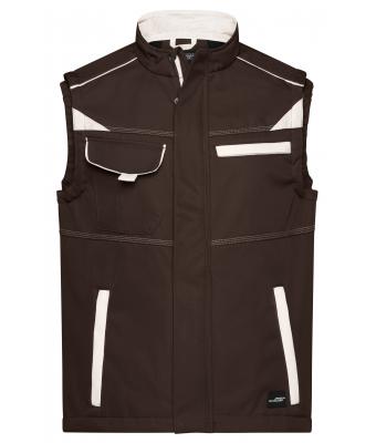 Unisex Workwear Softshell Vest - COLOR - Brown/stone 8529