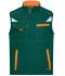 Unisex Workwear Softshell Vest - COLOR - Dark-green/orange 8529