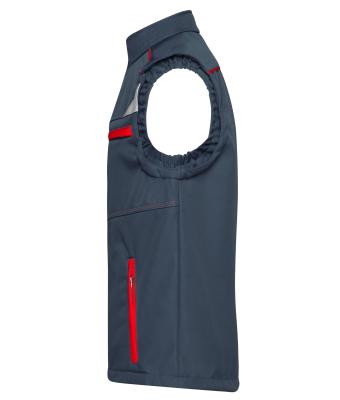Unisex Workwear Softshell Vest - COLOR - Carbon/red 8529