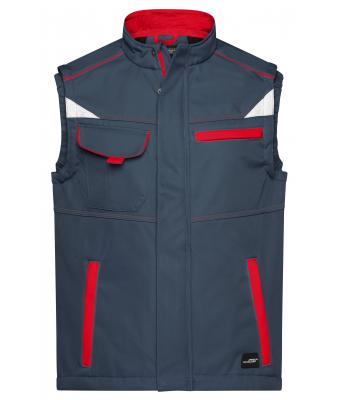 Unisex Workwear Softshell Vest - COLOR - Carbon/red 8529