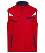 Unisex Workwear Softshell Vest - COLOR - Red/navy 8529