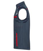 Unisex Workwear Softshell Vest - COLOR - Carbon/red 8529