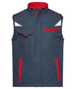 Unisex Workwear Softshell Vest - COLOR - Carbon/red 8529