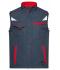 Unisex Workwear Softshell Vest - COLOR - Carbon/red 8529