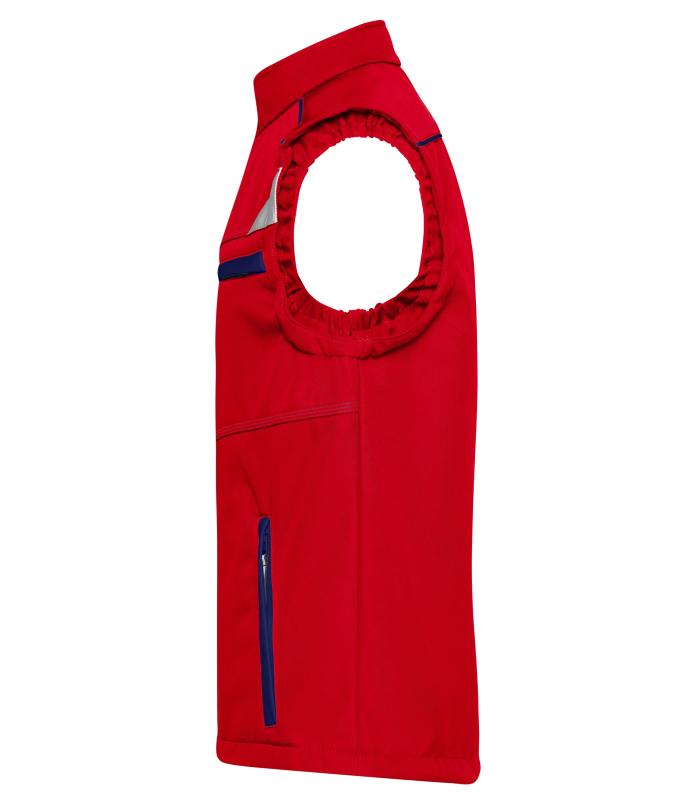 Unisex Workwear Softshell Vest - COLOR - Red/navy 8529