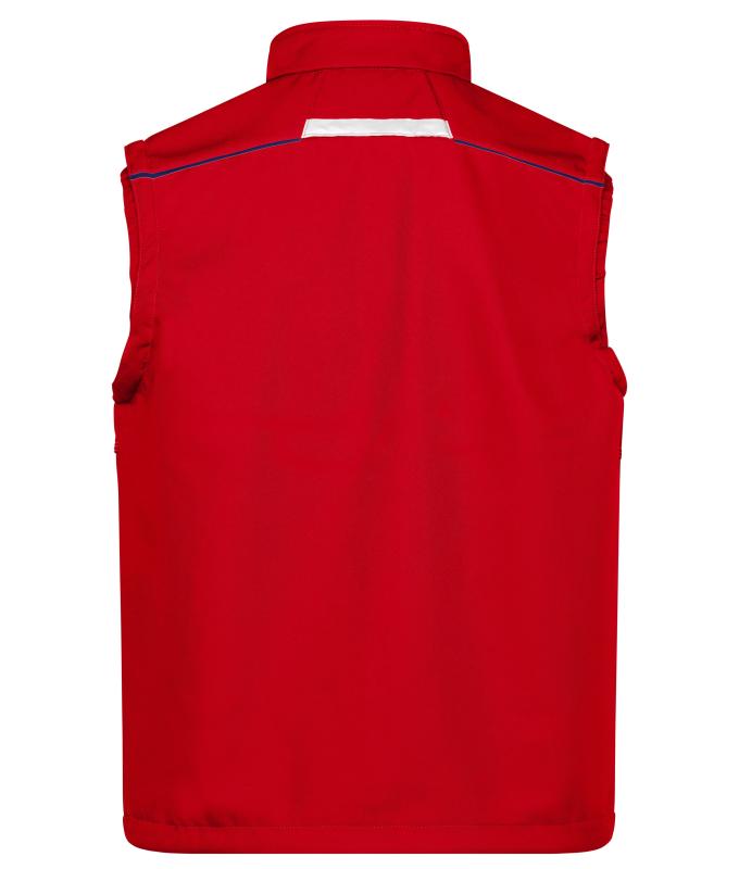 Unisex Workwear Softshell Vest - COLOR - Red/navy 8529