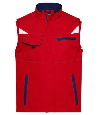 Unisex Workwear Softshell Vest - COLOR - Red/navy 8529