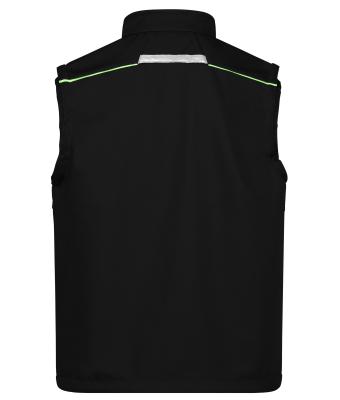 Unisex Workwear Softshell Vest - COLOR - Black/lime-green 8529