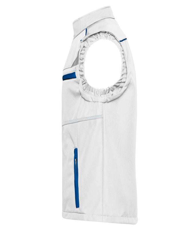 Unisex Workwear Softshell Vest - COLOR - White/royal 8529