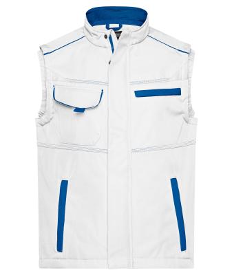 Unisex Workwear Softshell Vest - COLOR - White/royal 8529