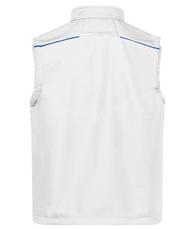 Unisex Workwear Softshell Vest - COLOR - White/royal 8529