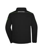Unisex Workwear Softshell Padded Jacket - COLOR - Black/lime-green 8530