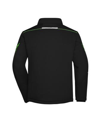 Unisex Workwear Softshell Padded Jacket - COLOR - Black/lime-green 8530