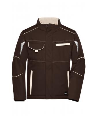 Unisex Workwear Softshell Padded Jacket - COLOR - Brown/stone 8530