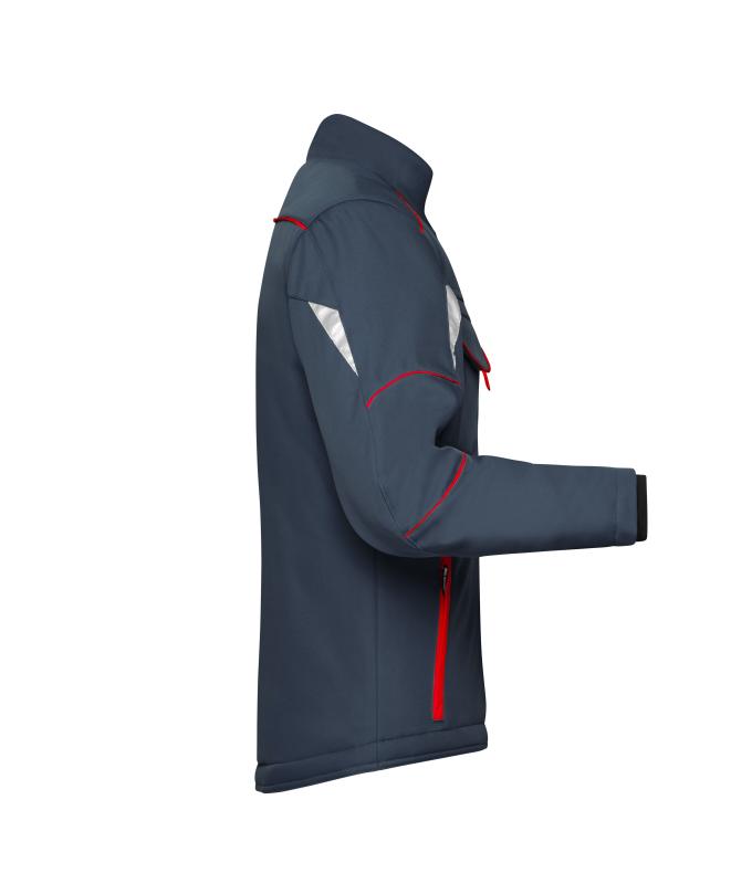 Unisex Workwear Softshell Padded Jacket - COLOR - Carbon/red 8530