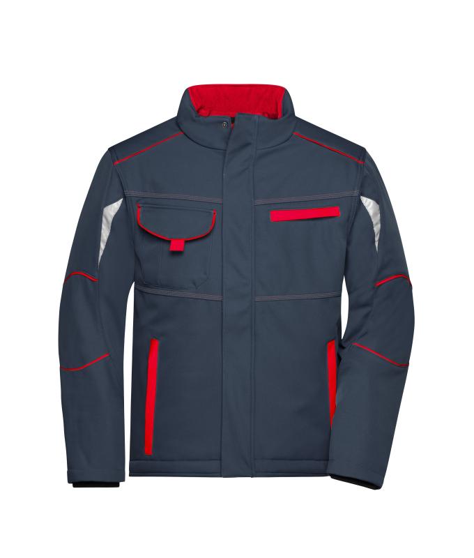 Unisex Workwear Softshell Padded Jacket - COLOR - Carbon/red 8530