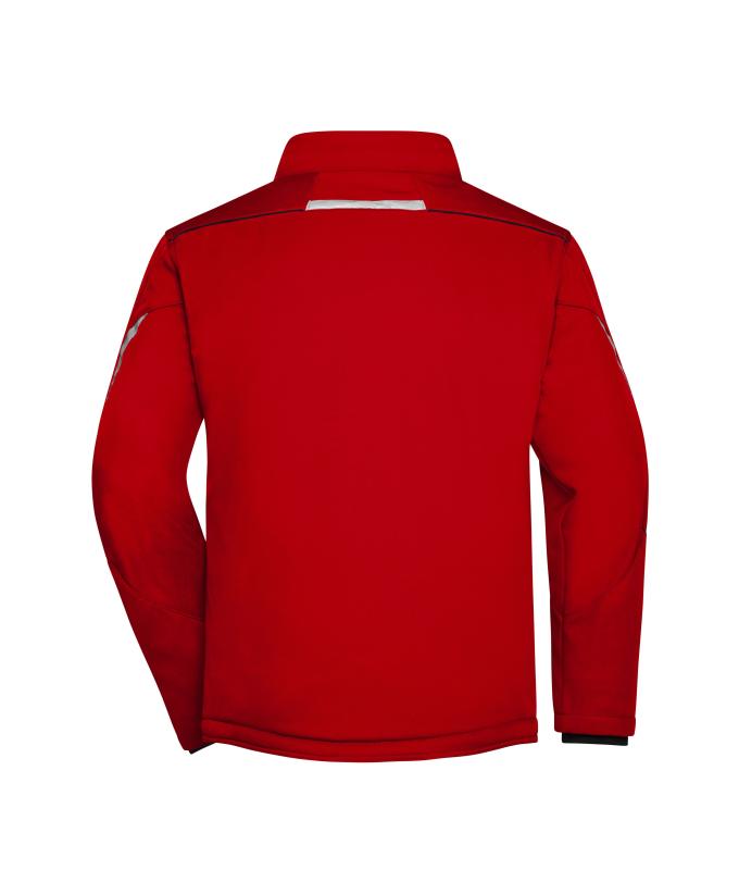 Unisex Workwear Softshell Padded Jacket - COLOR - Red/navy 8530