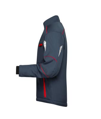 Unisex Workwear Softshell Padded Jacket - COLOR - Carbon/red 8530