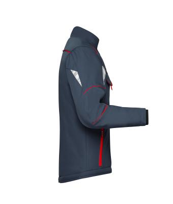 Unisex Workwear Softshell Padded Jacket - COLOR - Carbon/red 8530