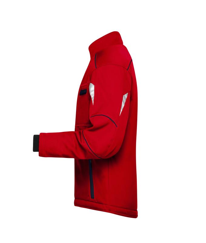 Unisex Workwear Softshell Padded Jacket - COLOR - Red/navy 8530