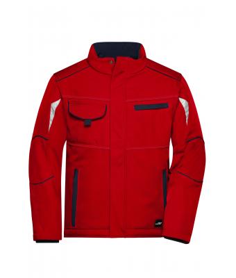 Unisex Workwear Softshell Padded Jacket - COLOR - Red/navy 8530