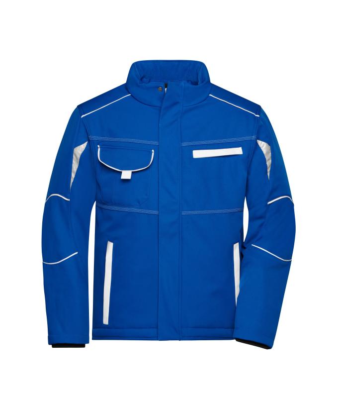 Unisex Workwear Softshell Padded Jacket - COLOR - Royal/white 8530